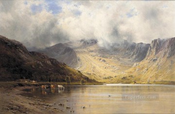 湖池の滝 Painting - Snr The Foxes Path to Cader Dolgelly の風景 アルフレッド・デ・ブリアンスキー Snr